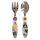 2 PCS ELLIPTICAL METAL CUTLERY SET DISNEY PRINCESS BRAVE AND MESZ