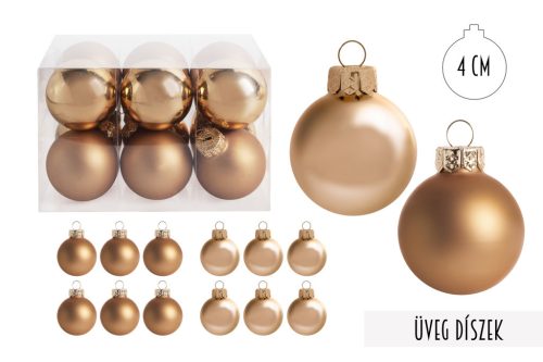 Ü.KD.GLOBE*12 GOLD 4CM