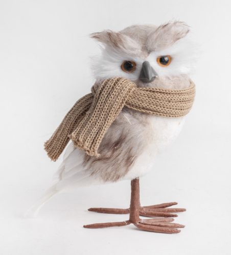 DEK.OWL WITH SCARF KRÉ/BAR19