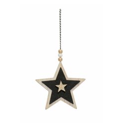 WOODEN LD.STAR BROWN/GOLD  12