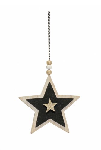 WOODEN LD.STAR BROWN/GOLD  12