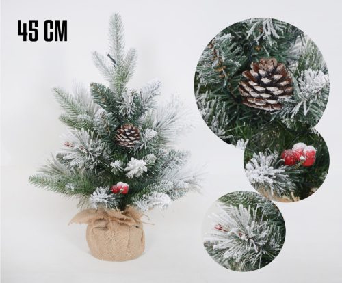 PINE+YEW GARLAND SNOWY 40T/50CM