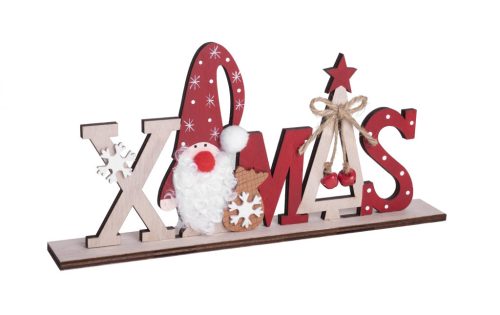 WOODEN SIGN XMAS+ORN.P/N 32*15