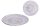 WOODEN PLATE ROUND WHITE FLOWER 40*4