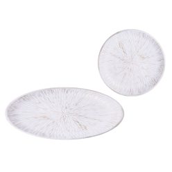 WOODEN PLATE ROUND RADIANT WHITE 30*3