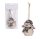 WOODEN LD*2SNOWMAN NAT/RED17*6