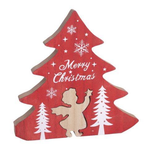 WOODEN PINE RED+ANGEL 18*19*2
