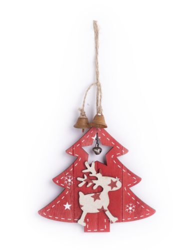 WOODEN LD.RED+REINDEER RED/NA31*13