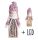 WOODEN BODY+LED GIRL BROWN/WHITE 28