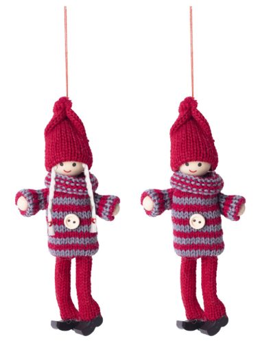 DEC.AK.KNIT F/L.RED/BURGUNDY 2S14