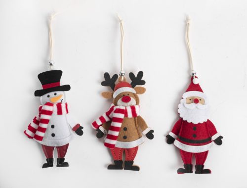 FELT CIRCLE CHRISTMAS DECORATION*3 GREEN 8
