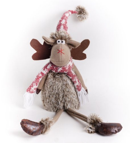 TEXT.REINDEER DOLL+HAT 42+25