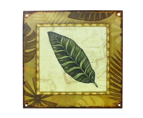 METAL PICTURE FICUS LEAF     25*25