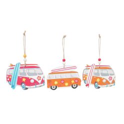 WOODEN LD CAR+SURFBOARD 3PCS12*8