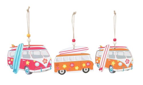 WOODEN LD CAR+SURFBOARD 3PCS12*8