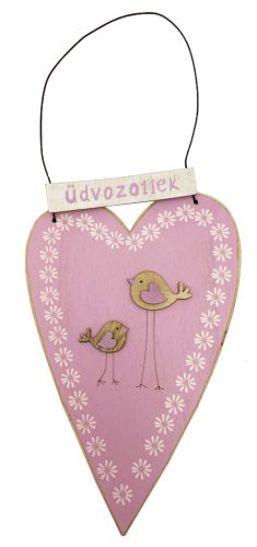 WOOD LAND.HEART+2BIRD WELCOME RED15