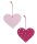 WOOD LAND.HEART MAUVE/PLUM2S10*9