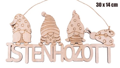 WOODEN CUT GOD AND ELVES 2PCS30*14