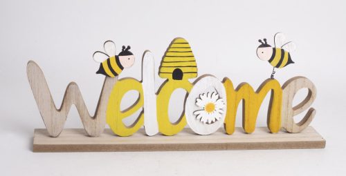 WOODEN SIGN WELCOME BEE 13*34*5