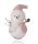 DEK.SNOWMAN/GIRL STANDING WH/RED2S19