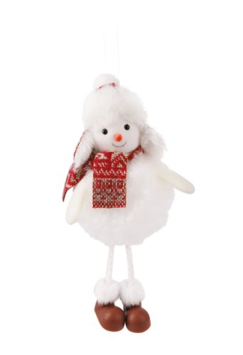 DEK.SNOWMAN LL+LED RED/WHITE63