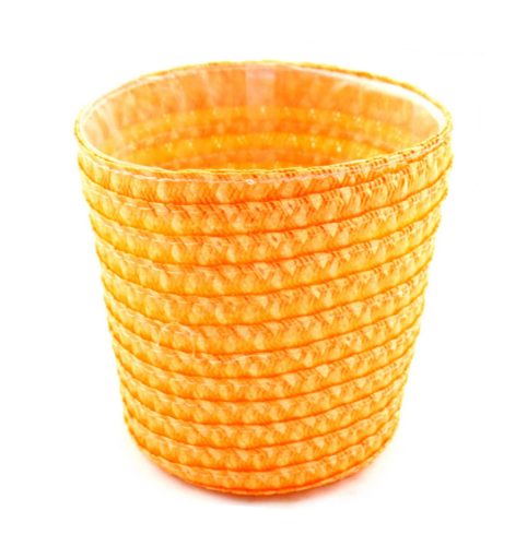 ART.FLOWER POT WOVEN ORANGE 13