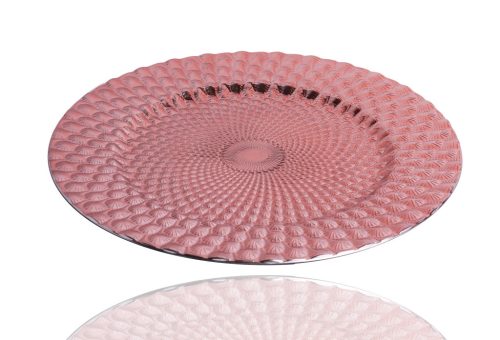 DEK.TRAY CIRCLE CROCODILE PINK 33
