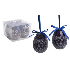 DEK.EGG*4S.BLUE FLOWERED7.5
