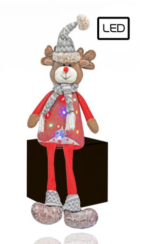DEK.REINDEER LL+LED DRIED 63
