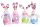 DEK.BUNNY CANDY HOLDER 4S  30