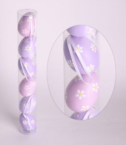 DEK.ART.EGG*6PURPLE+FLOWER 6