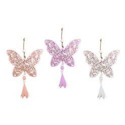 METAL LD.BUTTERFLY FLOWERED 3S11*9