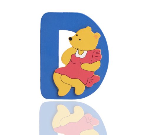 WOODEN LETTER BEAR "D