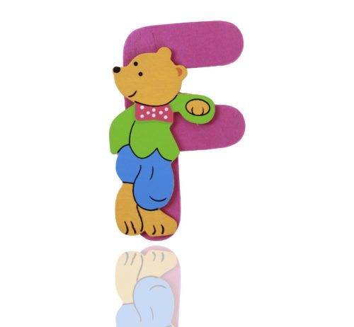 WOODEN LETTER BEAR "F