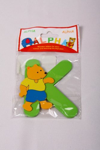 WOODEN LETTER BEAR "K