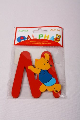 WOODEN LETTER BEAR "M