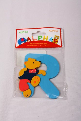 WOODEN LETTER BEAR "R