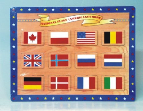 WOODEN PUZZLE FLAG+COUNTRY NAME