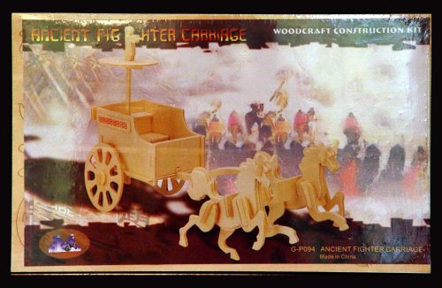 WOODEN PUZZLE ROMAN CHARIOT 2S/2L.N.