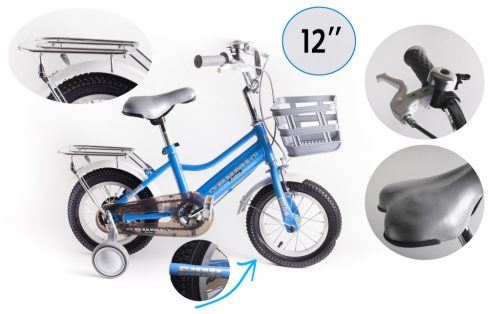BIKE+TRAINING WHEELS BLUE 12