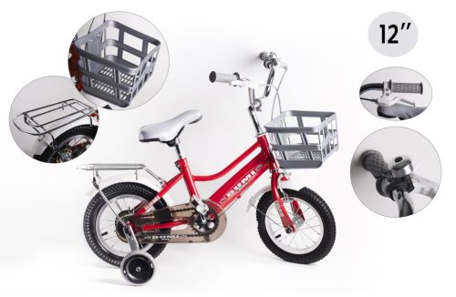 BIKE+TRAINING WHEELS RED 12