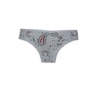 Women's cotton two-piece lingerie set - classic briefs-spaghetti strap top - gray - L