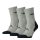 Head unisex sports socks - breathable half-plush sole 3 pairs - gray - 35-38