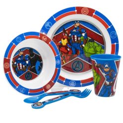 Avengers 5-piece plastic microwaveable dinner set