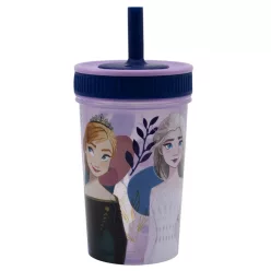   Disney Frozen plastic, leak-proof silicone straw cup - 420 ml