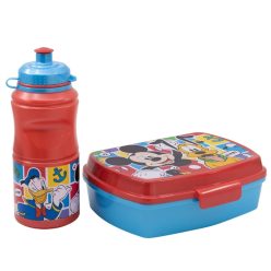 Disney Mickey Mouse plastic sandwich box + bottle set