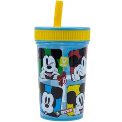  Disney Mickey Mouse plastic, leak-proof silicone straw cup - 420 ml