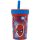 Spiderman plastic, leak-proof silicone straw cup - 420 ml