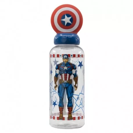 3D PLASTIC BOTTLE 560 ML AVENGERS - CAPTAIN AMERICA