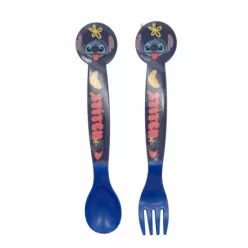 2 PCS PLASTIC CUTLERY SET STITCH